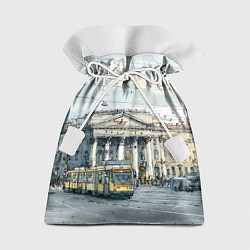 Мешок для подарков Зимняя улица Санкт-Петербурга, цвет: 3D-принт