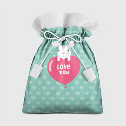 Мешок для подарков Rabbit: Love you, цвет: 3D-принт