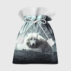 Мешок для подарков Волк в горах, цвет: 3D-принт
