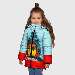 Куртка зимняя для девочки HAWAII 6, цвет: 3D-черный — фото 2