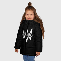 Куртка зимняя для девочки WATCH DOGS 2, цвет: 3D-черный — фото 2