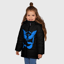 Куртка зимняя для девочки Pokemon Blue Team, цвет: 3D-черный — фото 2
