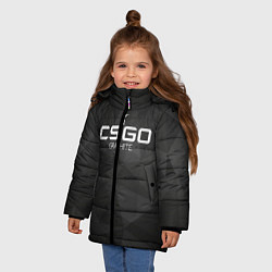 Куртка зимняя для девочки CS:GO Graphite, цвет: 3D-черный — фото 2