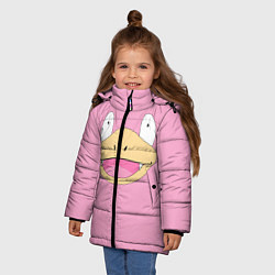 Куртка зимняя для девочки Лицо Слоупока, цвет: 3D-черный — фото 2