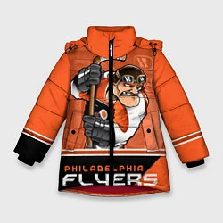 Куртка зимняя для девочки Philadelphia Flyers, цвет: 3D-красный