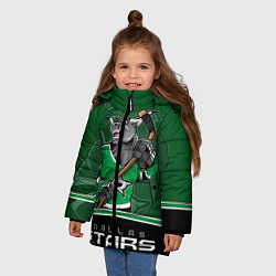 Куртка зимняя для девочки Dallas Stars, цвет: 3D-черный — фото 2