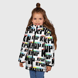 Куртка зимняя для девочки K-pop Pattern, цвет: 3D-черный — фото 2
