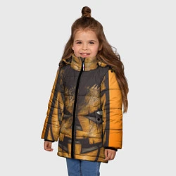 Куртка зимняя для девочки Helloween squash, цвет: 3D-светло-серый — фото 2