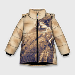 Куртка зимняя для девочки Сокол Sollievo, цвет: 3D-черный