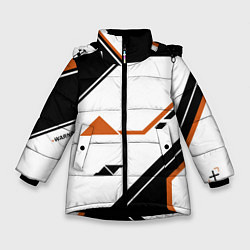 Куртка зимняя для девочки CS:GO Asiimov P250 Style, цвет: 3D-черный