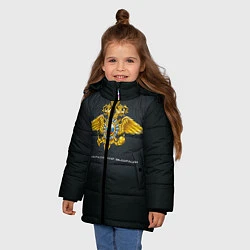 Куртка зимняя для девочки Полиция Российской Федерации, цвет: 3D-черный — фото 2