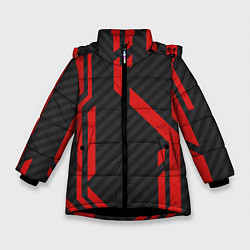 Куртка зимняя для девочки CS:GO Redline, цвет: 3D-черный