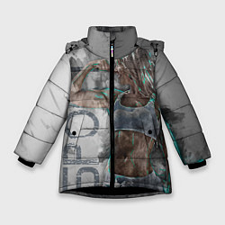 Куртка зимняя для девочки Фитоняшка, цвет: 3D-черный