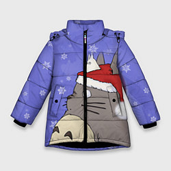 Зимняя куртка для девочки Тоторо и снег