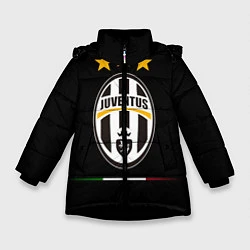 Куртка зимняя для девочки Juventus: 3 stars, цвет: 3D-черный