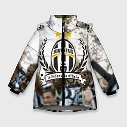 Куртка зимняя для девочки Juventus5, цвет: 3D-светло-серый
