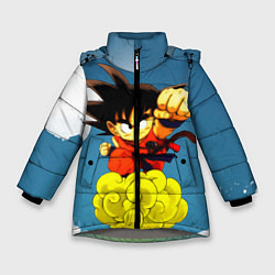 Куртка зимняя для девочки Small Goku, цвет: 3D-светло-серый