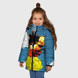 Куртка зимняя для девочки Small Goku, цвет: 3D-красный — фото 2