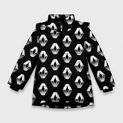 Куртка зимняя для девочки Renault Pattern, цвет: 3D-черный