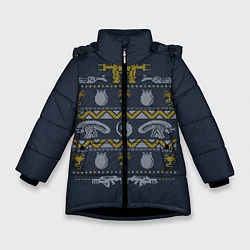 Зимняя куртка для девочки Новогодний свитер Чужой