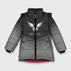 Куртка зимняя для девочки Wings Uniform, цвет: 3D-красный
