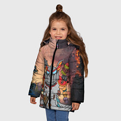 Куртка зимняя для девочки Фан Клокверк из Доты, цвет: 3D-черный — фото 2