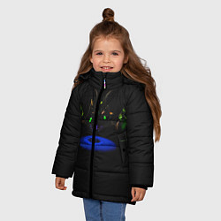 Куртка зимняя для девочки Марионетка, цвет: 3D-черный — фото 2