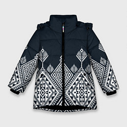 Куртка зимняя для девочки Pat30, цвет: 3D-черный
