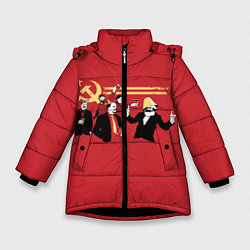 Куртка зимняя для девочки Back in the USSR, цвет: 3D-черный