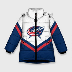 Куртка зимняя для девочки NHL: Columbus Blue Jackets, цвет: 3D-черный