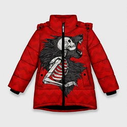 Куртка зимняя для девочки Wolf Rage, цвет: 3D-черный