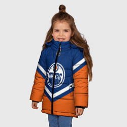 Куртка зимняя для девочки NHL: Edmonton Oilers, цвет: 3D-черный — фото 2