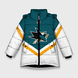 Куртка зимняя для девочки NHL: San Jose Sharks, цвет: 3D-черный