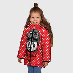 Куртка зимняя для девочки Панда пилот, цвет: 3D-черный — фото 2