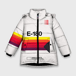 Куртка зимняя для девочки VHS E-180, цвет: 3D-черный