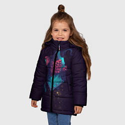 Куртка зимняя для девочки Crab, цвет: 3D-светло-серый — фото 2