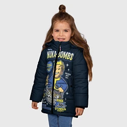 Куртка зимняя для девочки Nuka Bombs, цвет: 3D-черный — фото 2