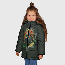 Куртка зимняя для девочки Flying Vault Boy, цвет: 3D-светло-серый — фото 2