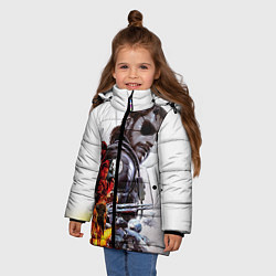 Куртка зимняя для девочки Metal gear solid 2, цвет: 3D-красный — фото 2