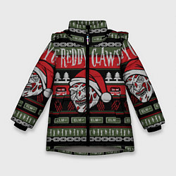 Куртка зимняя для девочки Freddy Christmas, цвет: 3D-светло-серый