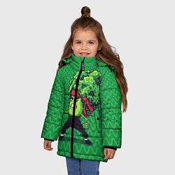 Куртка зимняя для девочки Брокко Ли, цвет: 3D-черный — фото 2