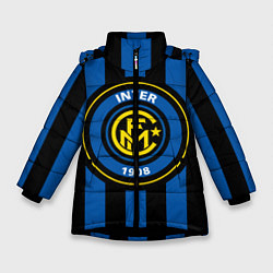 Куртка зимняя для девочки Inter FC 1908, цвет: 3D-черный