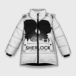 Куртка зимняя для девочки Sherlock Edition, цвет: 3D-черный