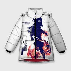 Куртка зимняя для девочки Watch Dogs 2, цвет: 3D-красный