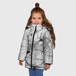 Куртка зимняя для девочки Мудрый лев, цвет: 3D-черный — фото 2