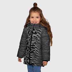 Куртка зимняя для девочки Joy Division: Unknown Pleasures, цвет: 3D-черный — фото 2