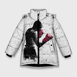 Куртка зимняя для девочки Hope Faith, цвет: 3D-черный