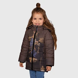 Куртка зимняя для девочки Александр III Миротворец, цвет: 3D-красный — фото 2