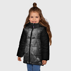 Куртка зимняя для девочки Олаф, цвет: 3D-черный — фото 2