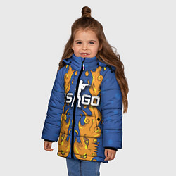 Куртка зимняя для девочки CS:GO Fire Elemental, цвет: 3D-черный — фото 2